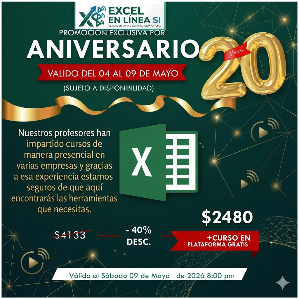 Promoción 20 Aniversario ExcelSi